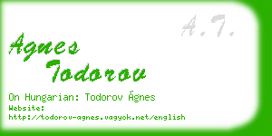 agnes todorov business card